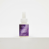 A small bottle of Calm Sleep Story fragrance refill with a purple label and white dropper cap, centered on a white background. Pura fragrance.