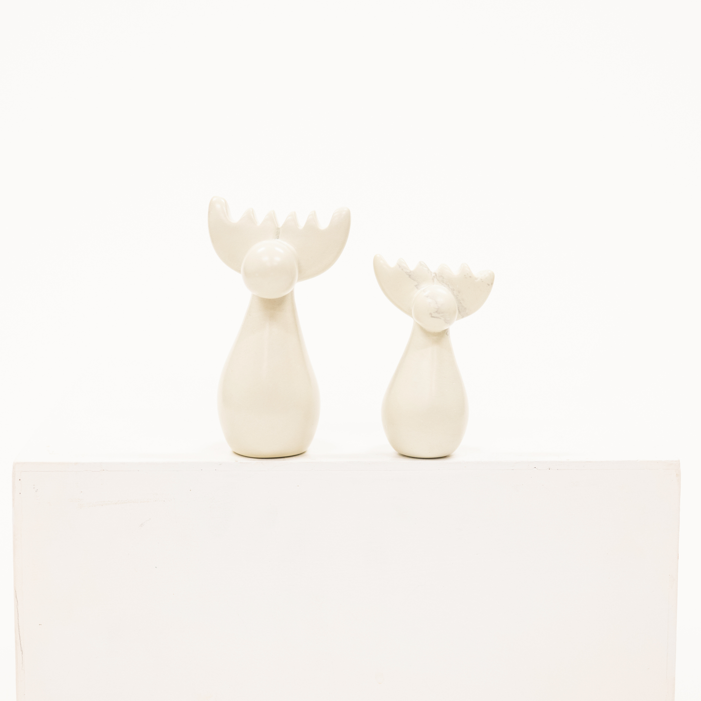 reindeer figurine carved from white soapstone