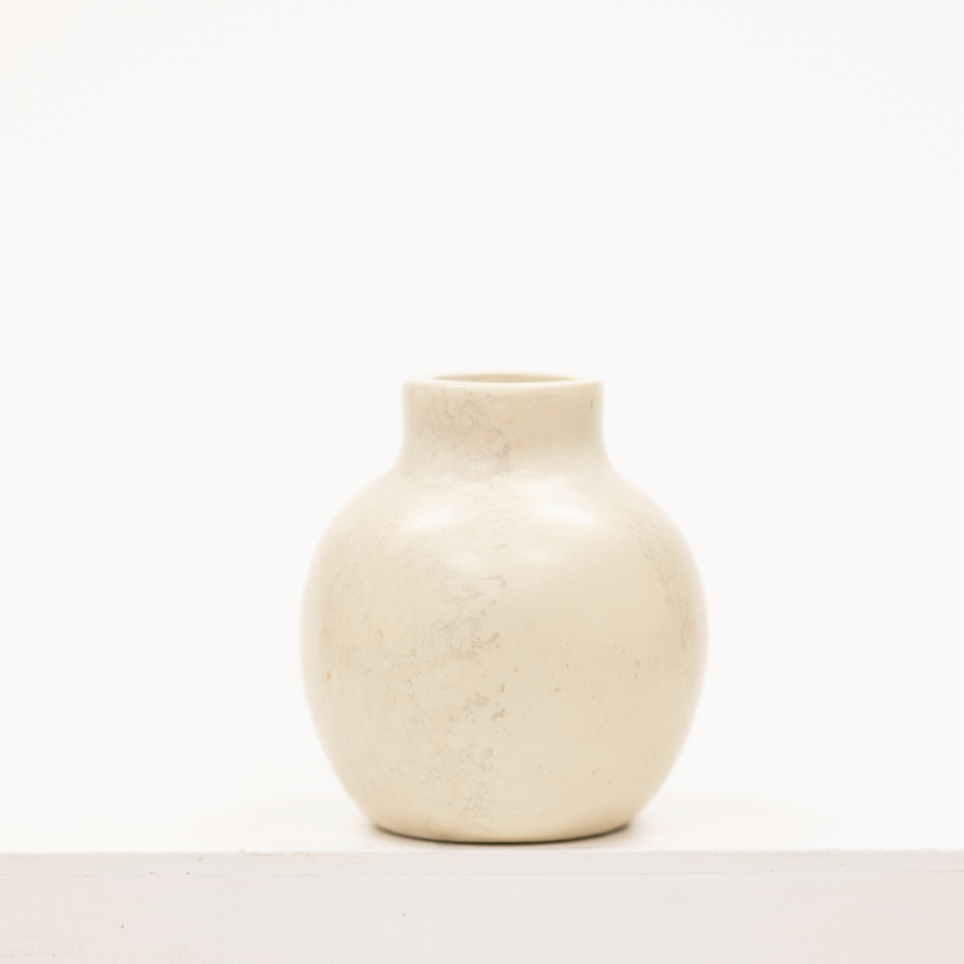 small round soapstone pen cup