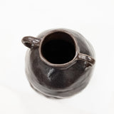 Dual Sphere Dark Brown Gloss Vase