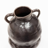 Dual Sphere Dark Brown Gloss Vase
