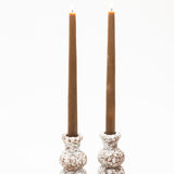 Brown + Cream Structural Candleholder