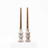 Brown + Cream Structural Candleholder