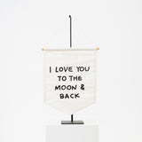 Love You To The Moon - Canvas Wall Sign