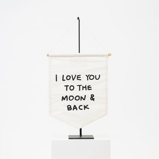 Love You To The Moon - Canvas Wall Sign