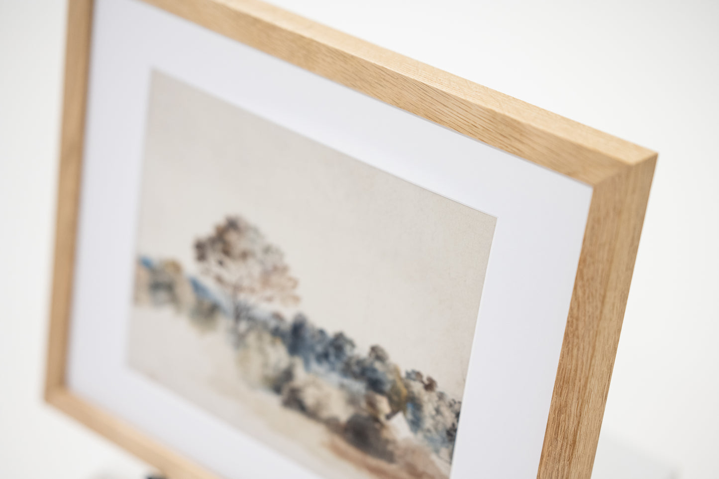 Solid Oak Picture Frame With Removable Mat