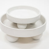 White Ceramic Pedestal with Round Feet