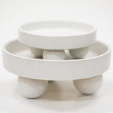 White Ceramic Pedestal with Round Feet