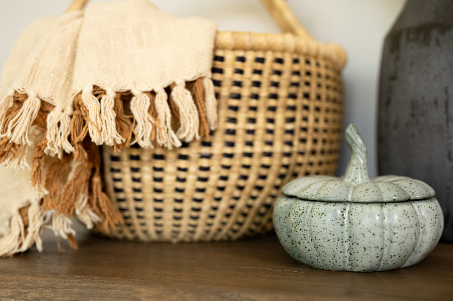 Ceramic Pumpkin Canister