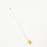 Medallion Necklace With Black Pave Gem