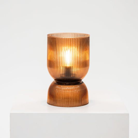 Fluted Amber LED Lamp