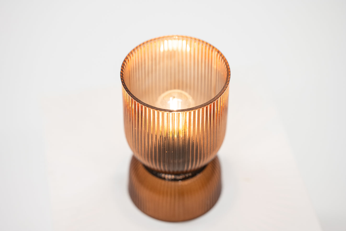 Fluted Amber LED Lamp