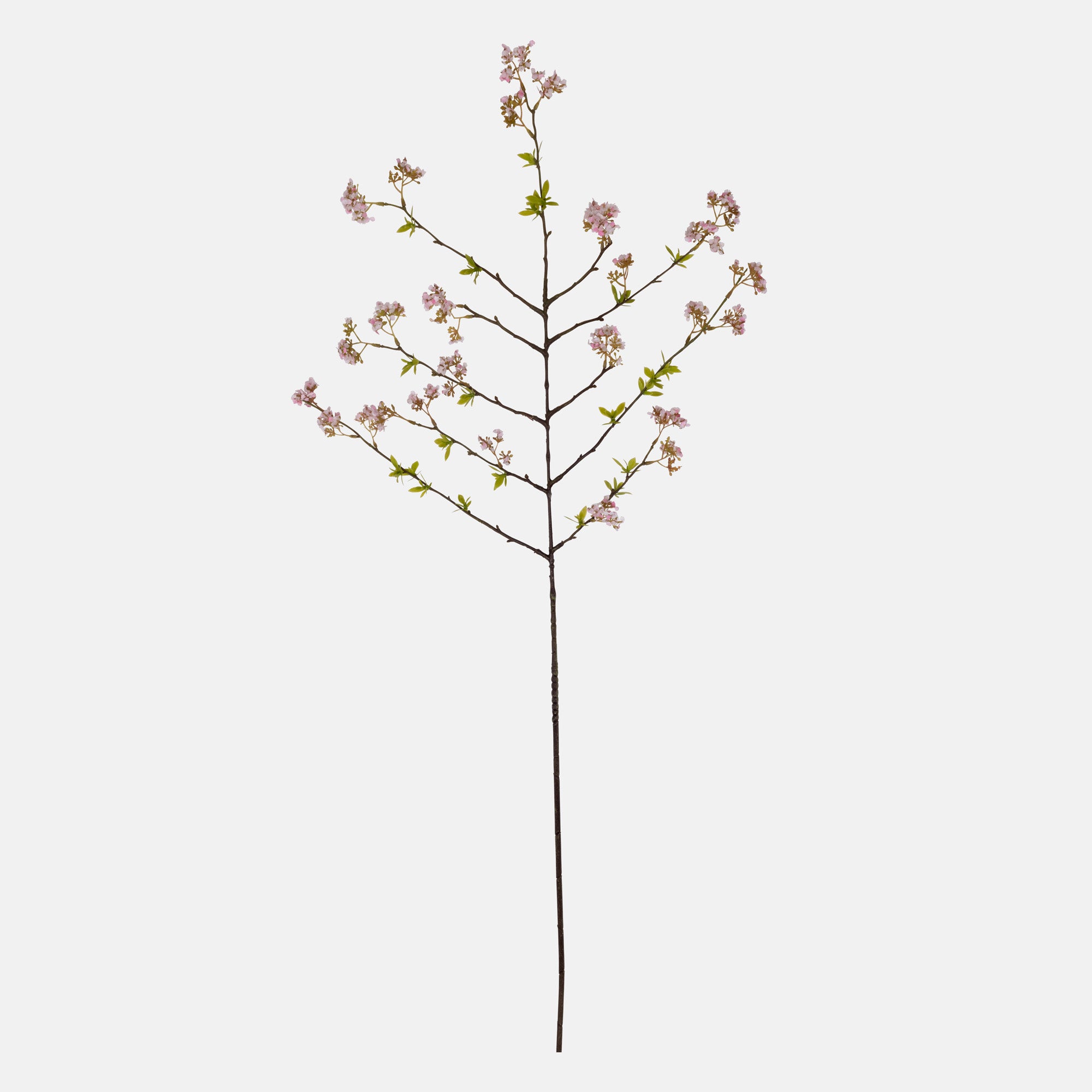 tall brown branch with faux pink blossoms
