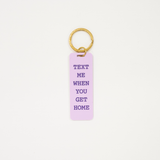 Purple Text Me Keychain
