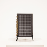 black grid cover for to do list notebook