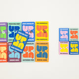 Assorted chocolate bars from UP & UP on a white background