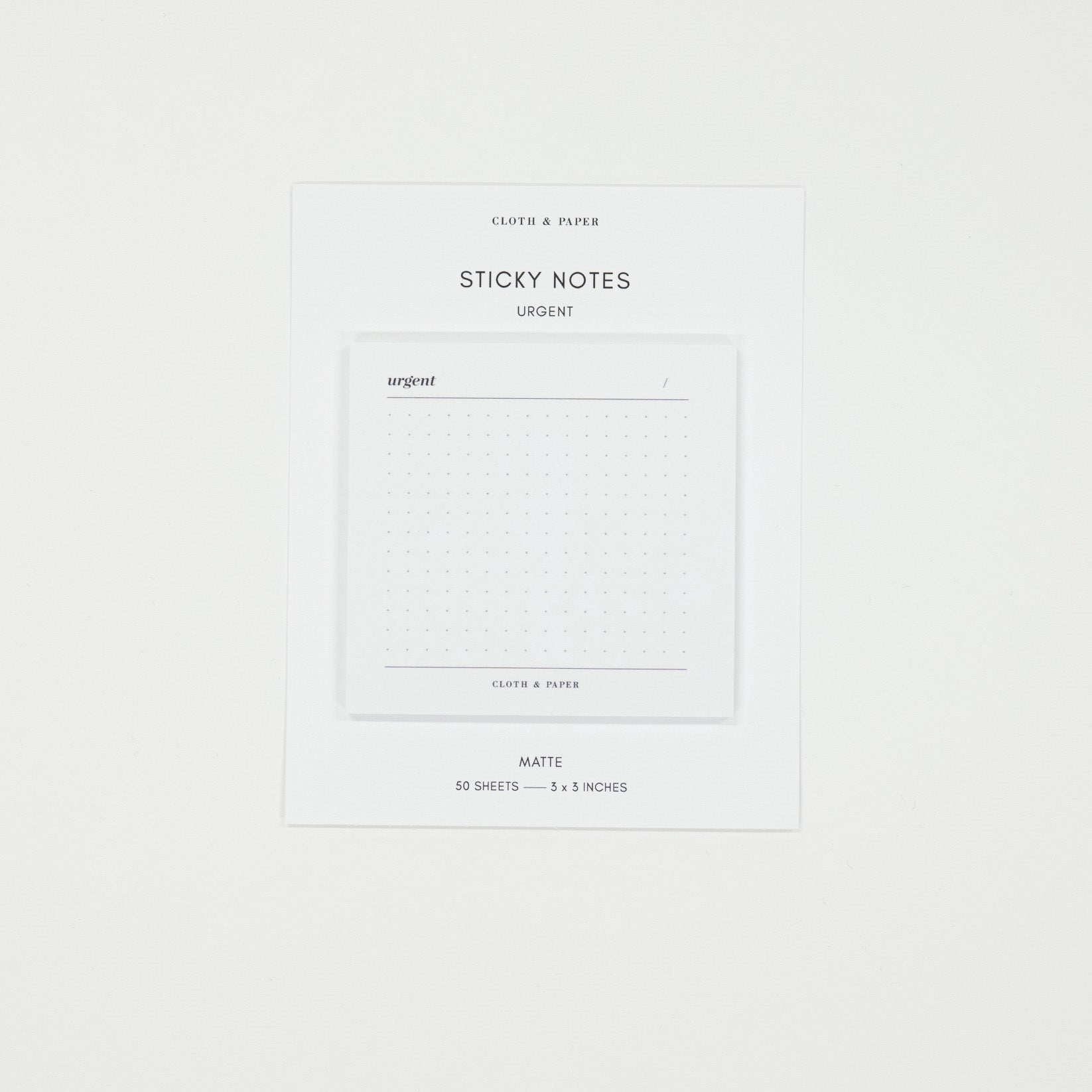 Sticky notes with text on a white background