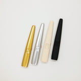 Four usb lighters in gold, silver, beige, and black on a light gray background