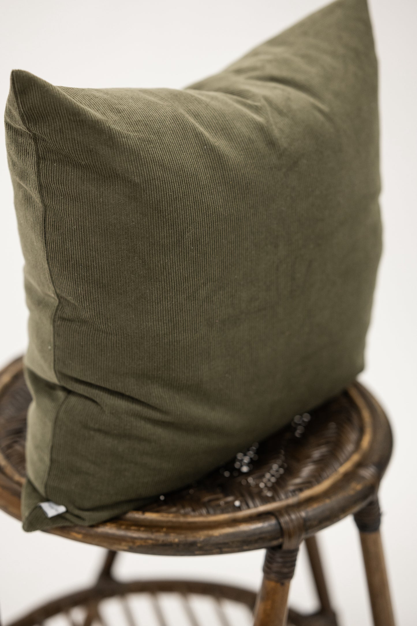 Olive Corduroy 18x18 Pillow