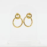 Double hoop earrings on a white background.