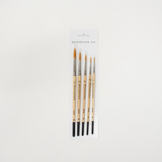 watercolor paintbrush set of 5 sizes