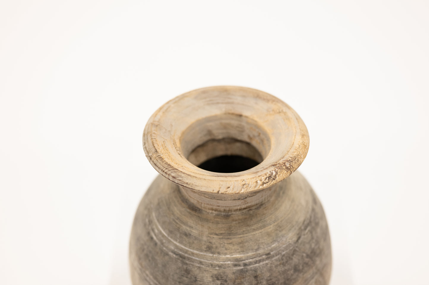 vase made from antique weathered wood