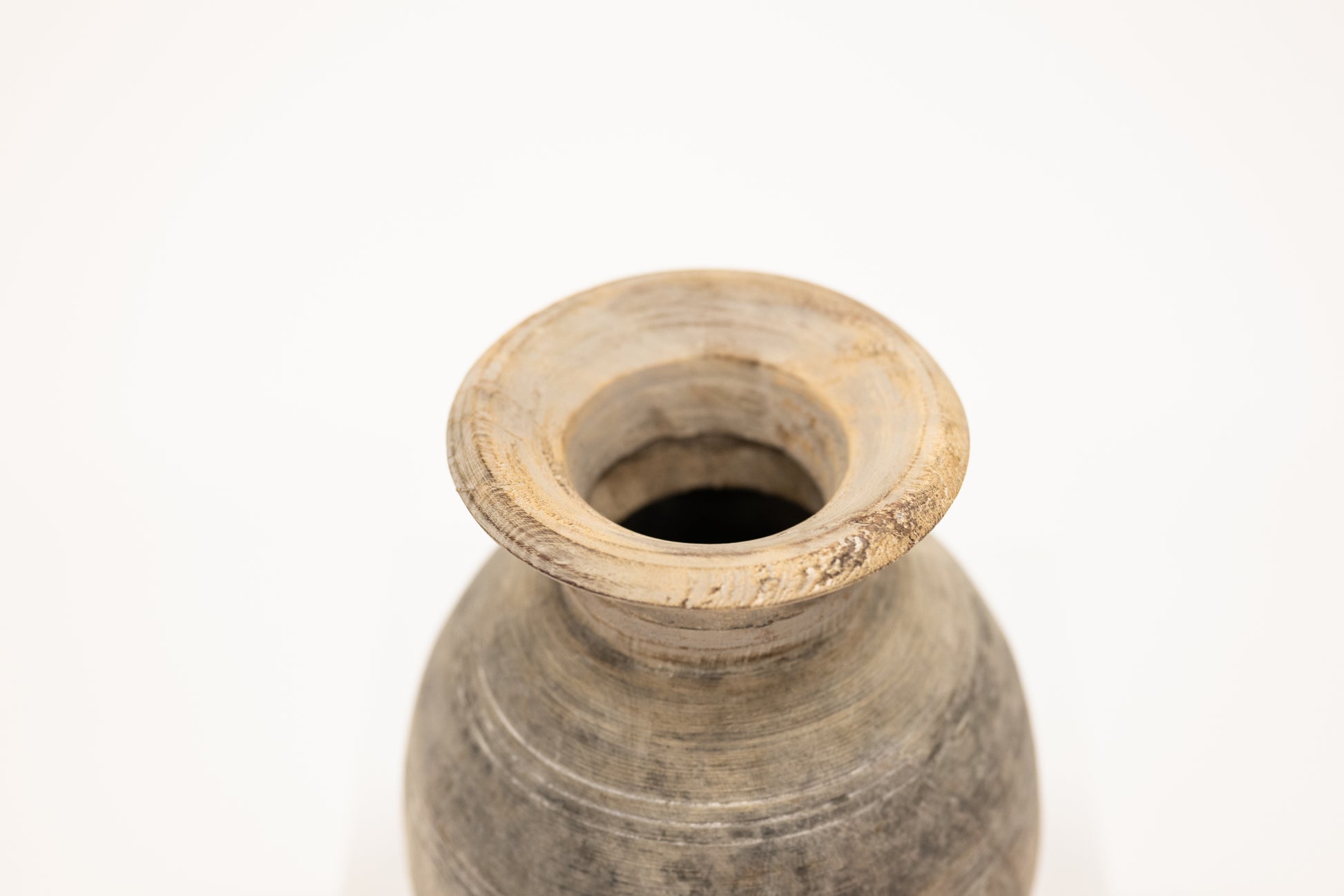 vase made from antique weathered wood