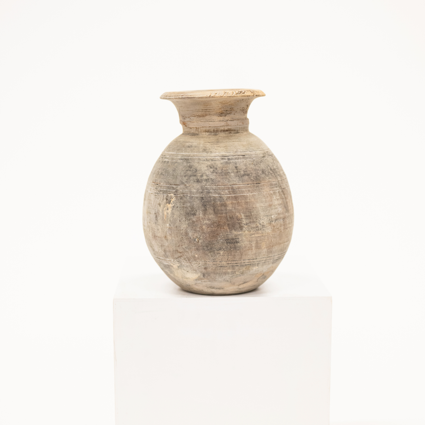 vase made from antique weathered wood