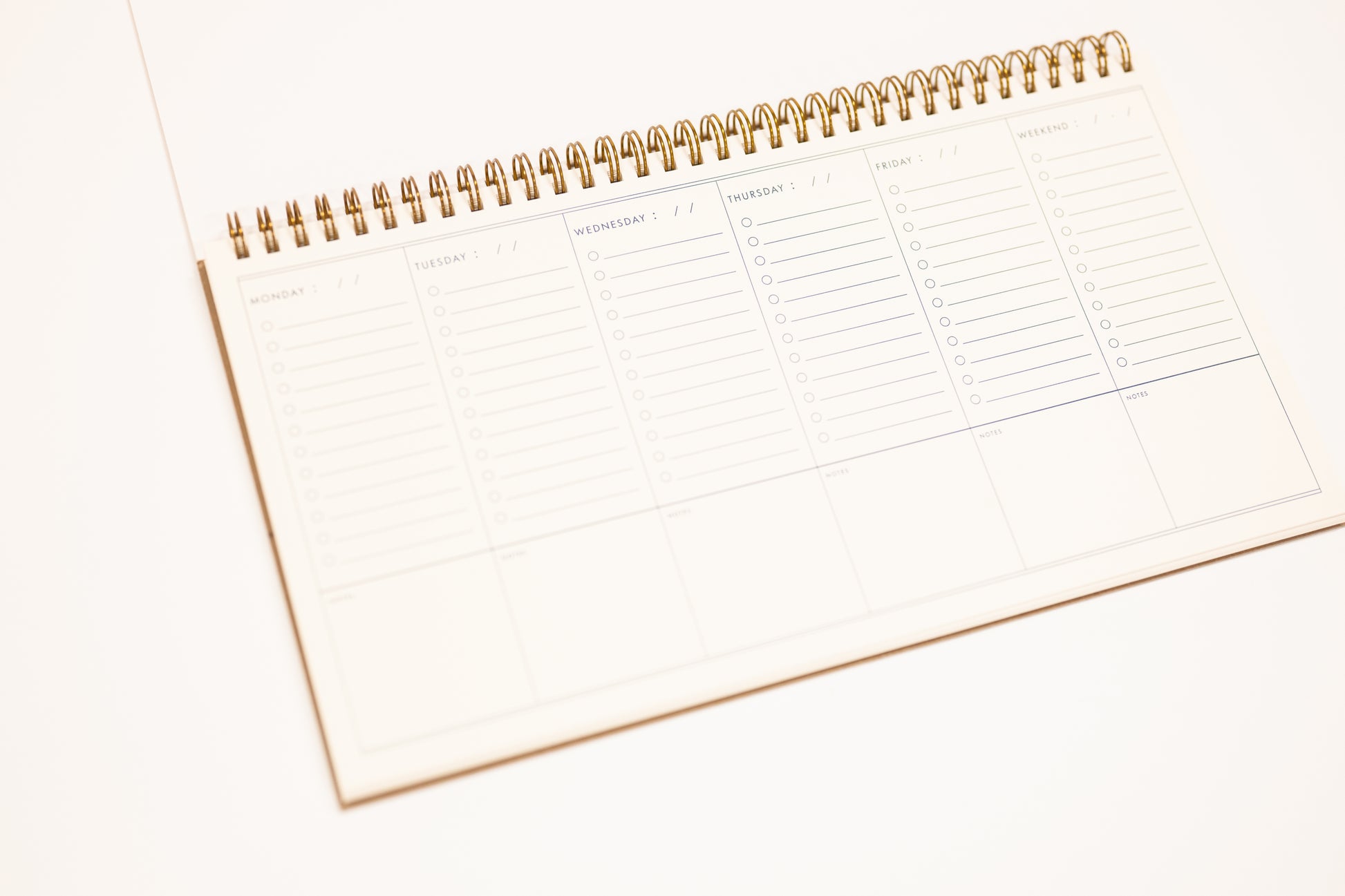 weekly to do list notebook