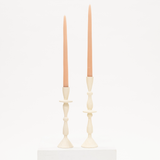 White Coated Iron Candlestick