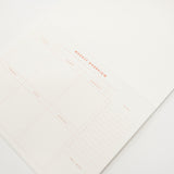 White Weekly Desk Planner