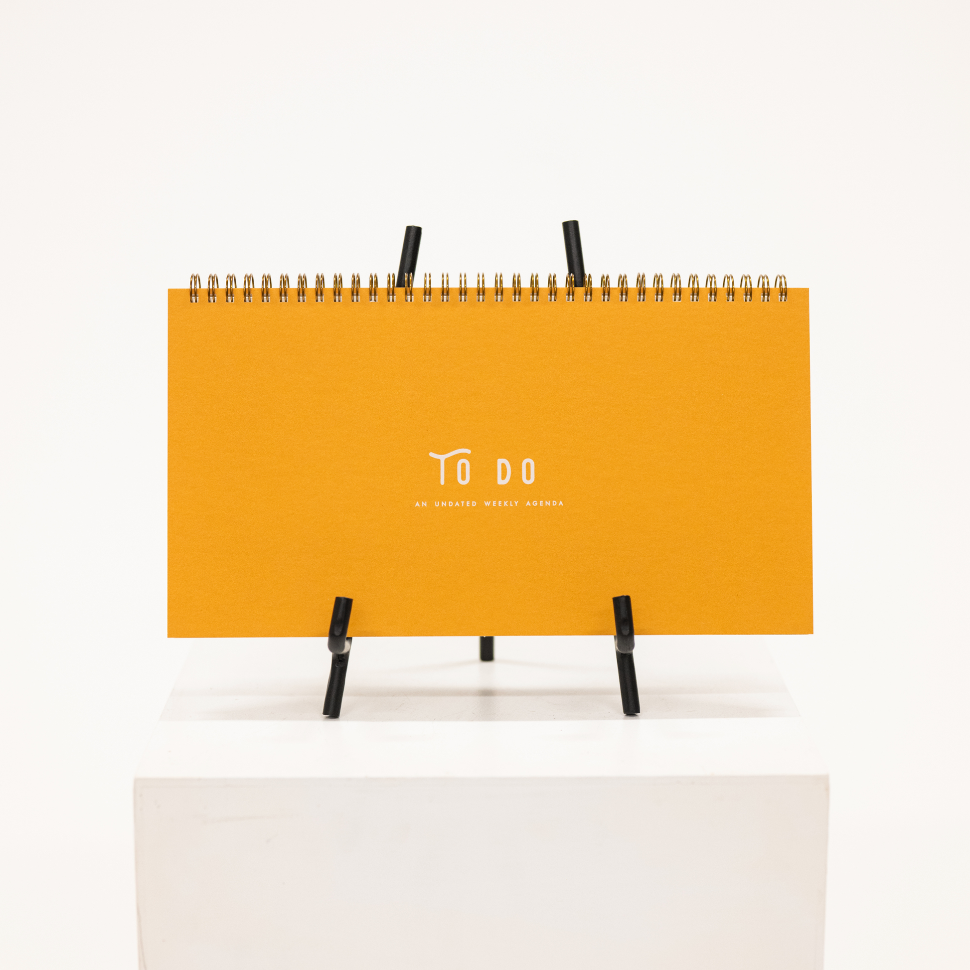 wide mustard yellow to do list with tear out pages