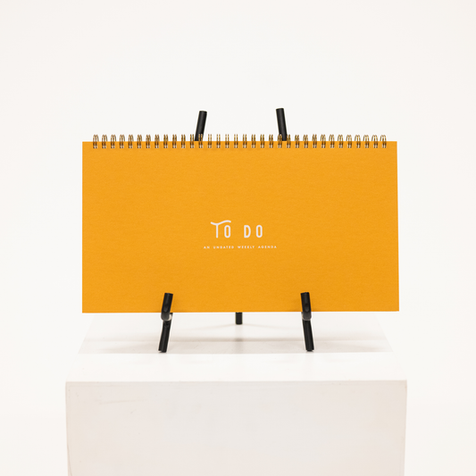 wide mustard yellow to do list with tear out pages