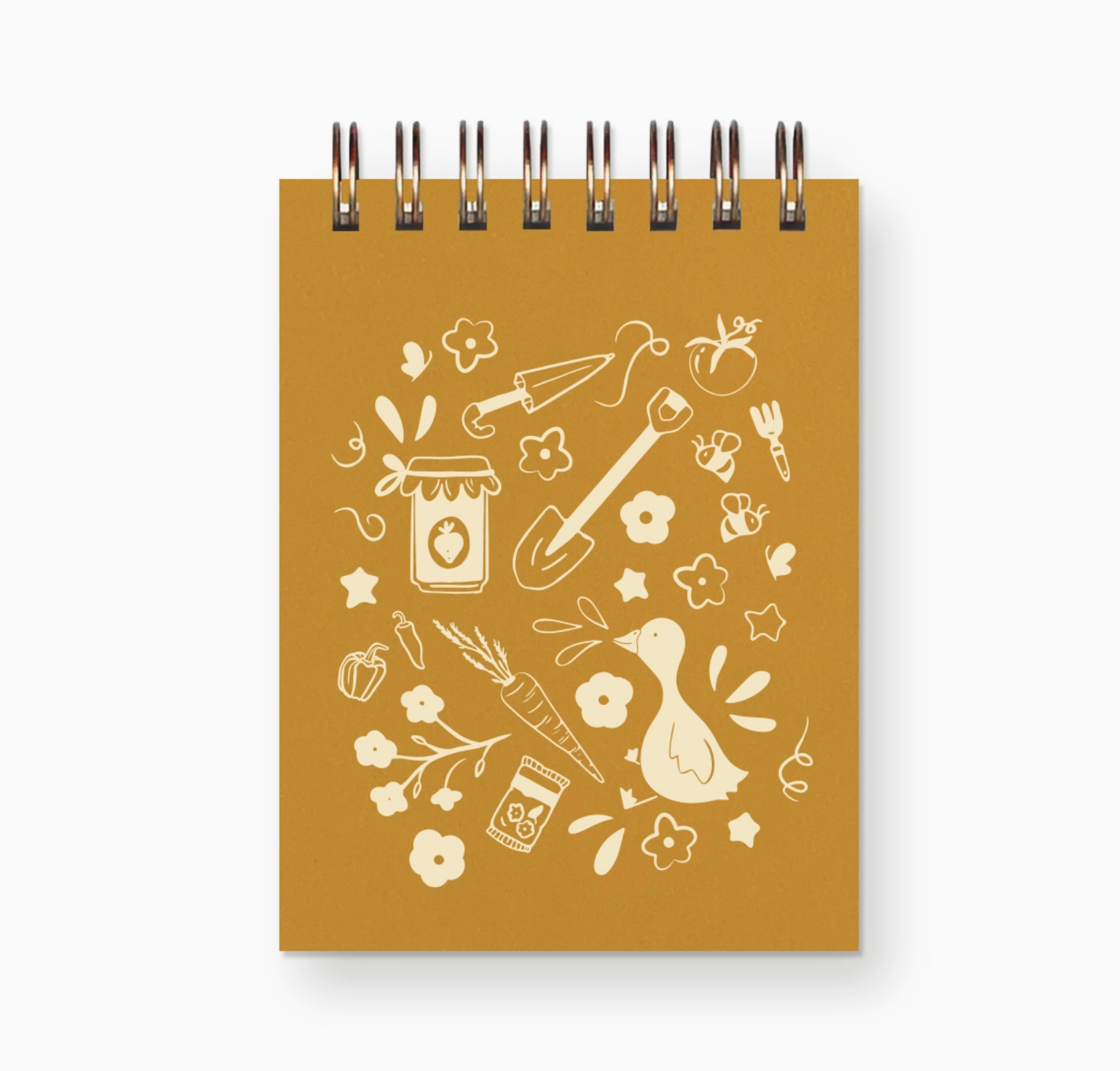 mustard yellow spring pocket notebook