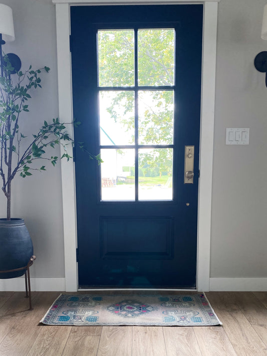 Mini Vintage Pink + Teal Rug