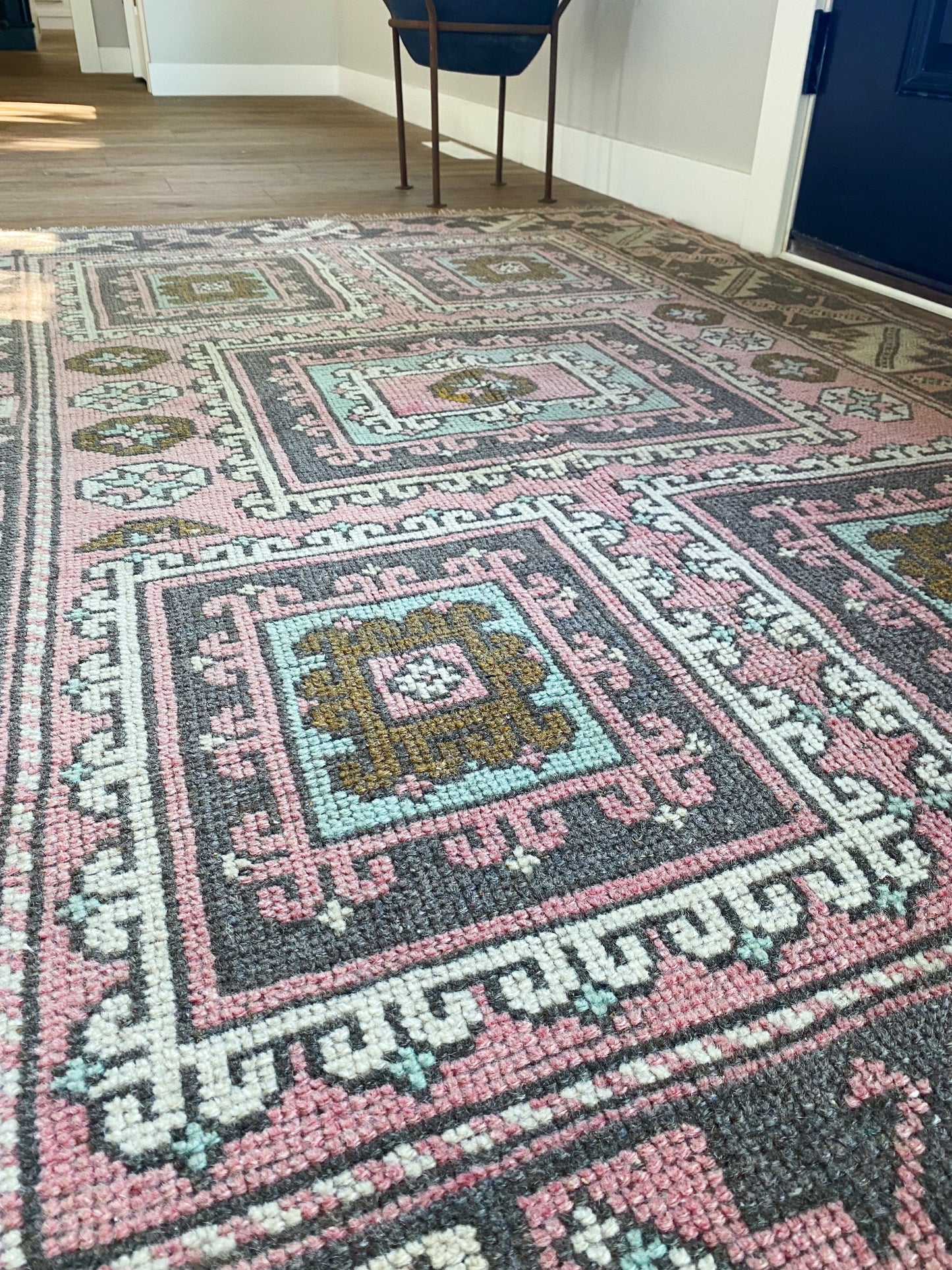 Vintage Pink Turkish Rug