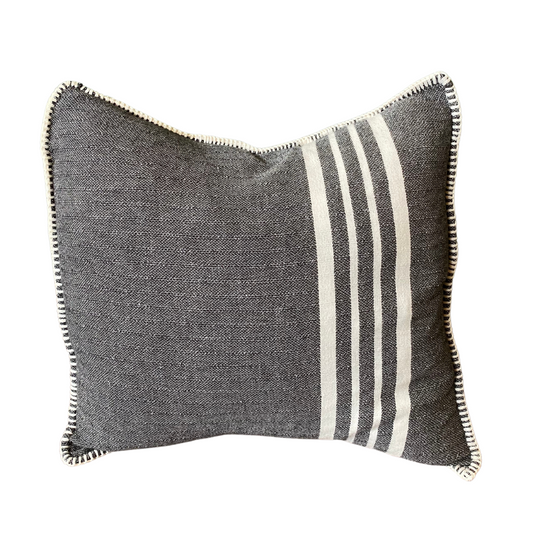 Black Striped Pillow